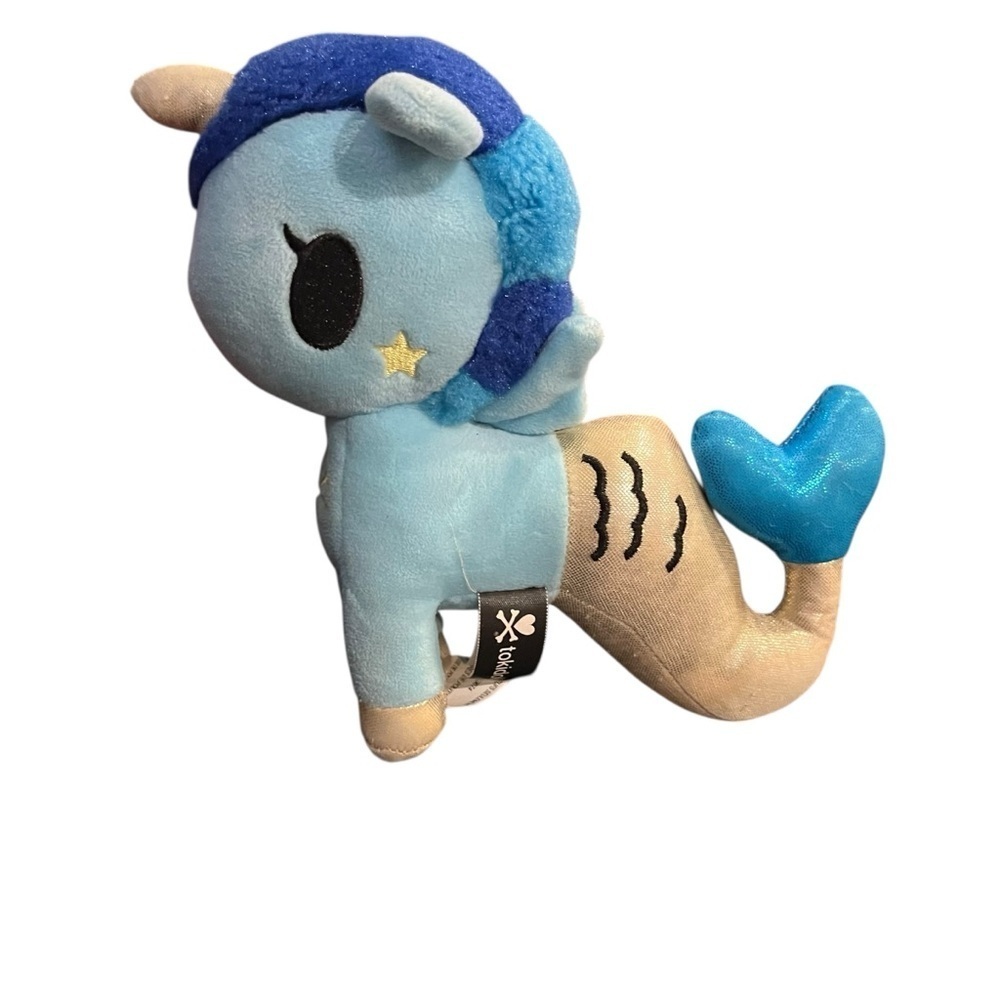 Aurora Tokidoki Corsica Mermicorno 7.5" Blue Gold Unicorn Mermaid  plush toy